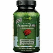 Irwin Naturals Active-Male Testosterone UP MAX3 + Nitric Oxide Booster, 60 Soft-gels