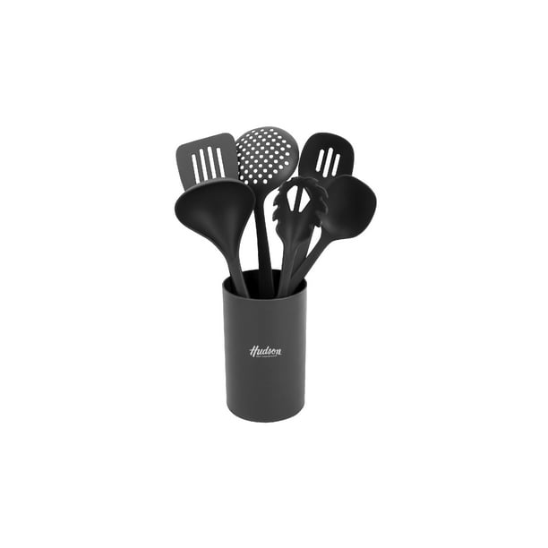 Kit Utensilios De Cocina Hudson 6 Piezas Nylon Multiuso Gris