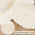 thumbnail image 4 of Natural Exfoliating Loofah Sponge Shower Scrub for Body 2PCS Premium Body scrubbers for use in Shower Textured Bath Sponge Skin Shower Scrubber for Body, Flexible loofah for Men and Women, 4 of 5