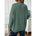 thumbnail image 6 of Womens Sweaters Fall Casual Long Sleeve Light-Weight Oversized Pullover Sweater Tops Mint Green L, 6 of 7