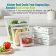 thumbnail image 3 of Sacs de Conservation de Qualité Alimentaire, Sacs de Congélation à Double Fermeture Réutilisables avec Glissière, Transparents avec Zone d'Étiquette à Inscrire pour Réfrigérateur Fruits Légumes Cuisine (2 Boîtes-m), 3 of 7