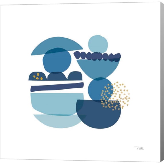 Great Art Now Crowded Forms blue III by Pela, Canvas Wall Art, 24W x 24H