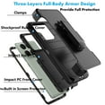 thumbnail image 3 of For Motorola Moto Edge 2025 Case,Takfox Holster Phone Case with Swivel Belt Clip [3 Layers] Heavy Duty Full Body Protection Shockproof Kickstand Cover- Black, 3 of 8