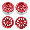 thumbnail image 2 of 4 bujes de rueda Beadlock de aleación de moda de 1,9 pulgadas y 10 orificios para la mayoría de los trepadores de control remoto 1/10 (rojo), 2 of 8