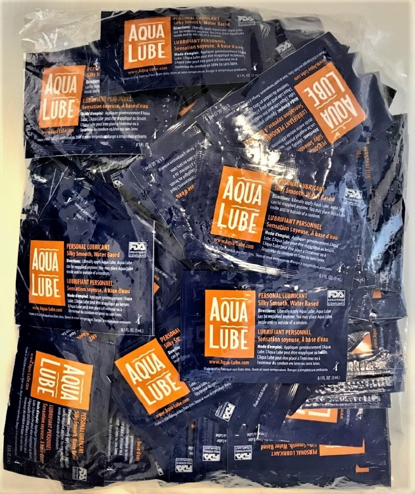 Aqua Lube Water Based Personal Lubricant, 144 Count Togo