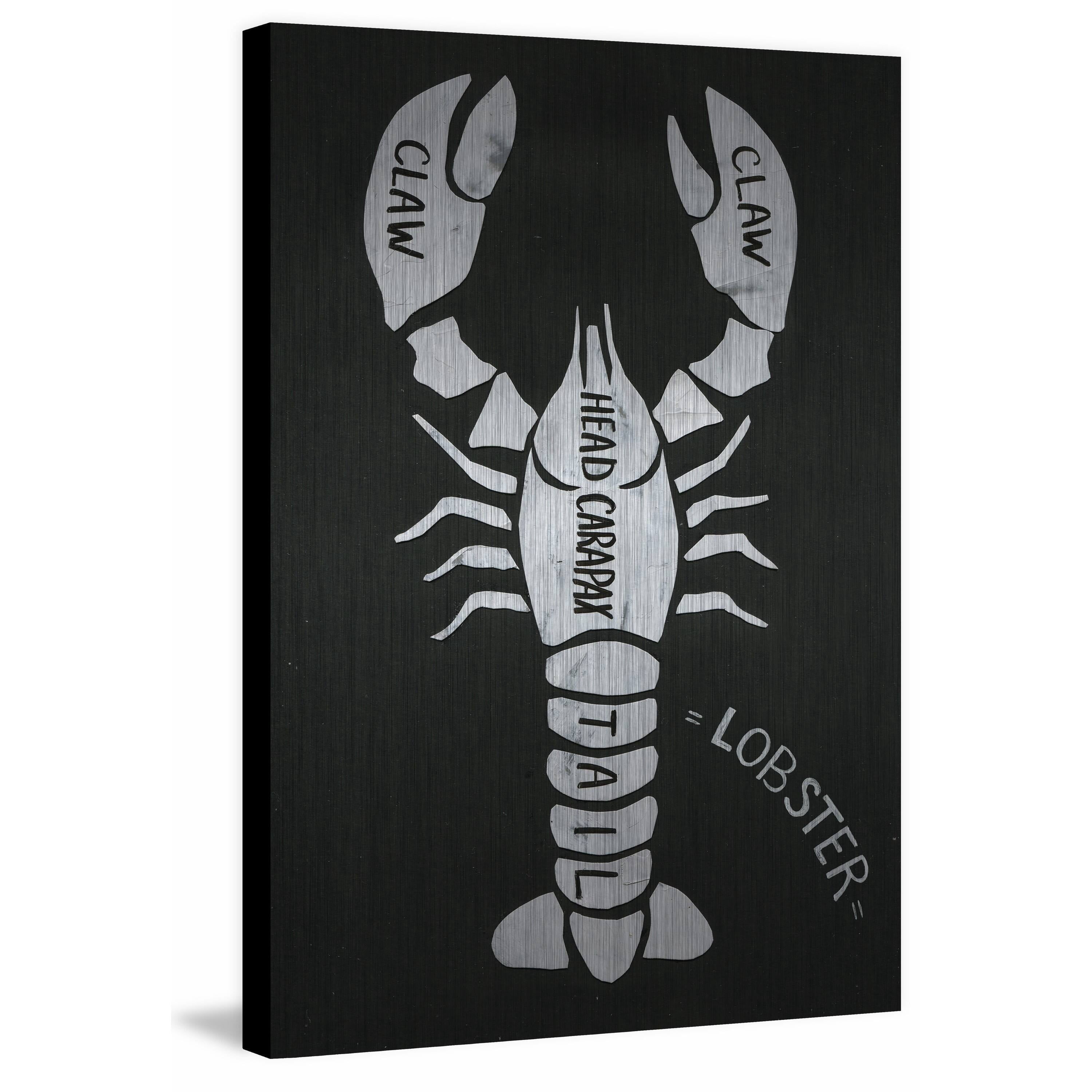 "Lobster Formation" Painting Print on Brushed Aluminum