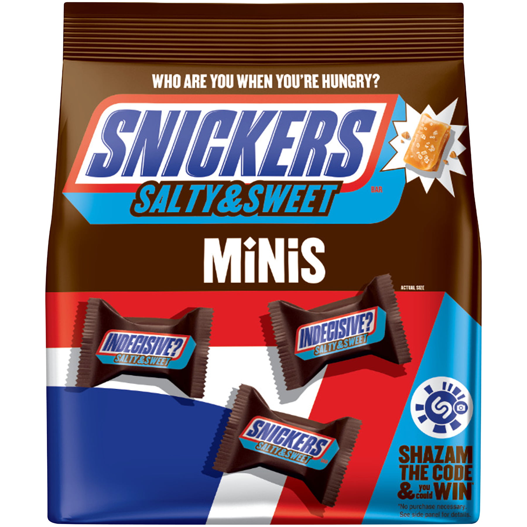 Snickers Minis Salty & Sweet Chocolate Candy Bars, 9.7 Oz ...