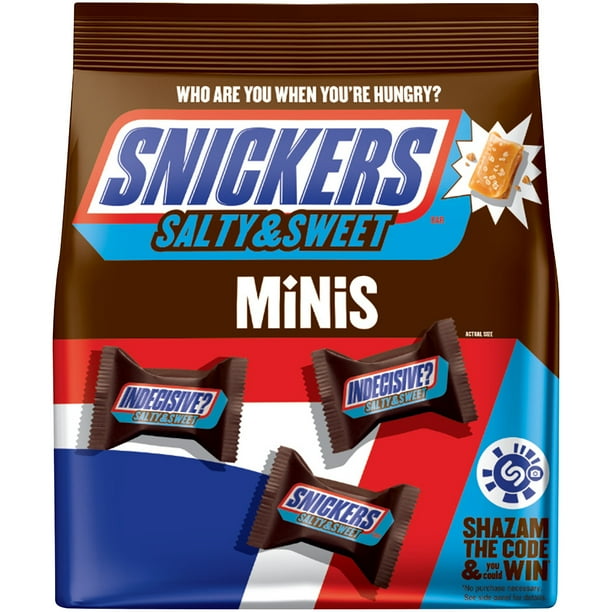 Snickers Minis Salty & Sweet Chocolate Candy Bars, 9.7 Oz. Walmart