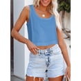 thumbnail image 2 of Sleeveless Basic Womens Crop Tops Casual Loose Tank Top Cropped Athletic Yoga Shirt, 2 of 4
