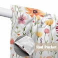 thumbnail image 4 of Swag Valance Curtains for Windows, Flower Light Filtering Kitchen Curtains with Rod Pocket, Eucalyptus Plant Garden Red Floral Watercolor Window Treatment Valances for Living Room, 28x36 - 2 PCS, 4 of 9