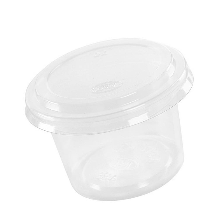 1250 Pack] 4 oz Portion Cups with Lids- Small Condiment Containers for  Salad Dressing, Condiments, Salsa & Dipping Sauce, Souffle, Slime, Sample,  Jello Shots, Disposable Reusable Translucent Ramekins 