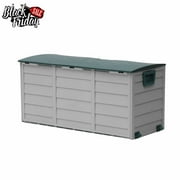Weather Resistant Deck Box Storage Cabinet Shed Bin Container Organizer