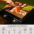 thumbnail image 6 of KingChii 2-Burner 18.5" Propane Griddle Outdoor Flat Top Gas Grill Griddle for Camping, Tailgating, BBQ, Parties, Backyard & Patio, 6 of 10