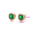 thumbnail image 2 of Aretes Broquel Corazón Con Esmeralda y Swarovski Oro 18K Lam dorado Unitalla, 2 of 7