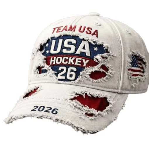 250 Anniversary USA Hat - Distressed Denim Hat 1776–2026 Print Patriotic Baseball Cap with Adjustable Buckle,White