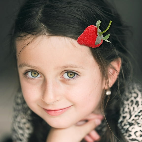 MEIBUTYUP Durable Red Strawberry Hair Accessory Hair Clip for Parties and Daily Wear
