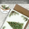 thumbnail image 5 of Cala Home "Our Christmas Tree" 4 Pack Decorative Hardboard Cork Back Tabletop Placemats, 5 of 7