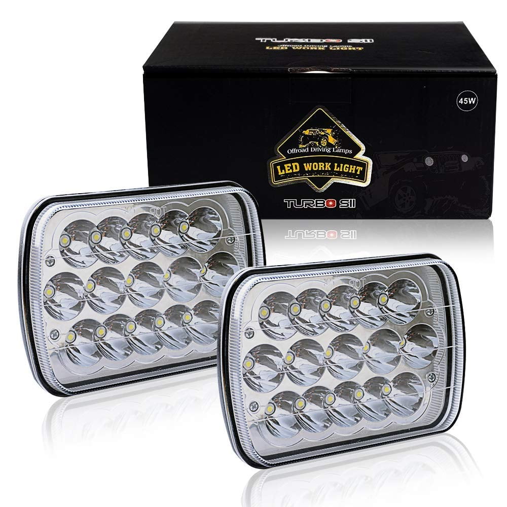 TURBOSII DOT APPROVED 45w Rectangle 5x7 7x6 Led Headlights Hi/Low