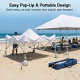 thumbnail image 4 of Heavy Duty Pop Up Canopy Tent with Steel Frame, Waterproof Adjustable Height Gazebo for Commercial Events & Parties, 4 of 7