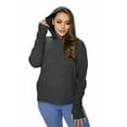 thumbnail image 2 of Women’s French Terry Hoodie, Regular and Plus Size Pullover with Hood and Pockets, 2 of 5