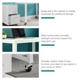thumbnail image 3 of Hirsh Ready-to-Assemble 48-inch Wide Mobile Metal Desk for Home Office, White, 3 of 19