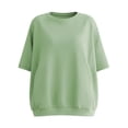 thumbnail image 3 of MAIHAN Womens Short Sleeve Sweatshirt Casual Summer Boho Tops Casual Basic Tee Shirts Short Sleeve Spring Summer Tops Spring Clothes Trendy Outfit, 3 of 3