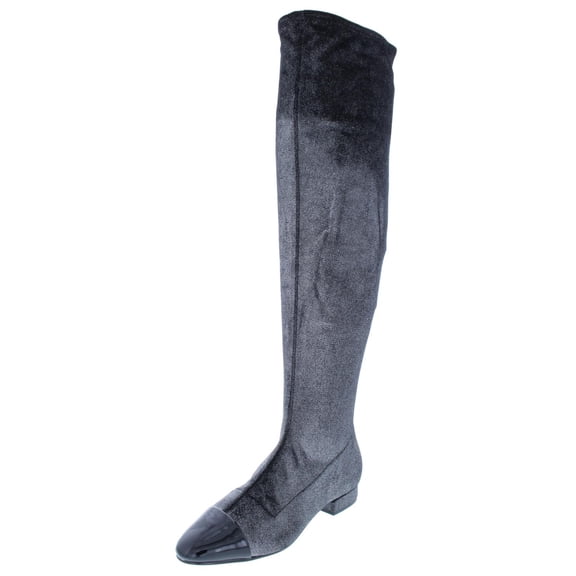 Ivanka Trump Womens Alie 2 Metallic Over-The-Knee Boots Silver 5 Medium (B,M)