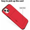 thumbnail image 3 of Compatible with iPhone 15 Pro Max Case with Card Holder 15 Pro Max Wallet Case Anti-Scratch Dual Layer Hidden Pocket Case Shockproof Cover for iPhone 15 Pro Max 6.7 Inch-Red, 3 of 11