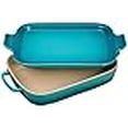 thumbnail image 3 of Le Creuset Stoneware Rectangular Dish with Platter Lid, 14 3/4" X 9", Caribbean, 3 of 4