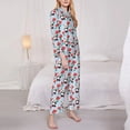 thumbnail image 3 of Lsque Panda And Rose Pattern Long Sleeve Pajama Set for Women - Soft 2-Piece Sleepwear and Loungewear Set with Pockets, Comfy Nightwear-XX-Large, 3 of 7