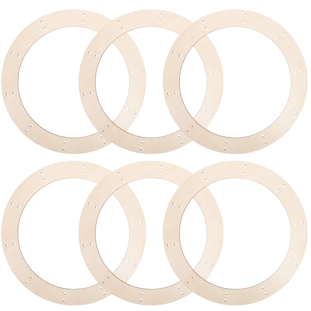 6pcs Round Wreaths Frames DIY Circle Wooden Wreaths Frames Wreath Making Rings