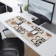 thumbnail image 2 of Long Mouse Pads for Desk,Boho Brown and Black Ethnic Pattern Desk Mats on Top Of Desks, Desk Mouse Pad Extra Large with 3mm Non-Slip Base and Stitched Edge for Gaming,Office,Work,Home 31.5"x11.8", 2 of 6