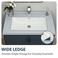 thumbnail image 6 of LOGMEY 31"x20" White Ceramic Vanity Top with Integrated Rectangular Sink - Drop-in Installation, Single Faucet Hole, 1.75" Drain, 6 of 8