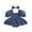 Blue, variant on Bagilaanoe Newborn Baby Girl Summer Rompers Dress Daisy Print Puff Sleeve Bodysuits + Headband 3M 6M 12M 18M Infant Patchwork A-line Dresses