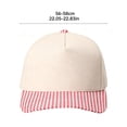 thumbnail image 3 of GIJNRIUIUA Two Tone Gingham Brim Baseball Cap for Women, Solid Crown Plaid Curved Bill Hat, Adjustable Vintage Casual Outdoor Sun Baseball Cap, Red, 3 of 4