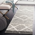 thumbnail image 2 of SAFAVIEH Casablanca Reannon Diamond Runner Rug, Grey/Ivory, 2'3" x 8', 2 of 8
