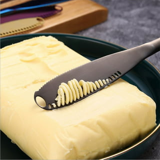 2Pcs Butter Spreader Knife, Stainless Steel Butter Knife Spreader Heated  Butter Knife and Grater with Serrated Edge 3 in 1
