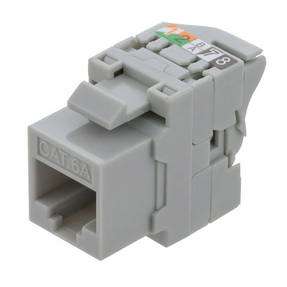 NavePoint CAT6A Unshielded Toolless Keystone Jack 15 pack, Grey