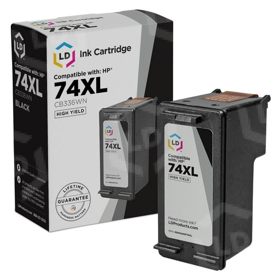 LD Compatible Replacement CB335WN #74 Black Inkjet for HP D4245 D4260 D4280 D4363 J5725 J5730