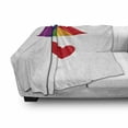 thumbnail image 3 of Pride Soft Flannel Fleece Throw Blanket, Heart Signs over Rainbow Umbrella Romantic LGBT Love Valentine's Day Couples, Cozy Plush for Indoor and Outdoor Use, 50" x 60", Multicolor, by Ambesonne, 3 of 6