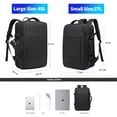 thumbnail image 4 of PENGXAING Travel Backpack Men Business Backpack School Expandable USB Bag Large Capacity 17.3 Laptop Waterproof Fashion Backpack, 4 of 9