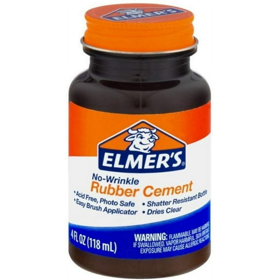 Elmer's Rubber Cement Adhesive, 4 oz, Pack of 3 E904