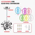 thumbnail image 2 of Longree Color Glass Bubble Ball Chandelier, Blown Glass Pendant Light Fixture - 18x16 inch, 2 of 7