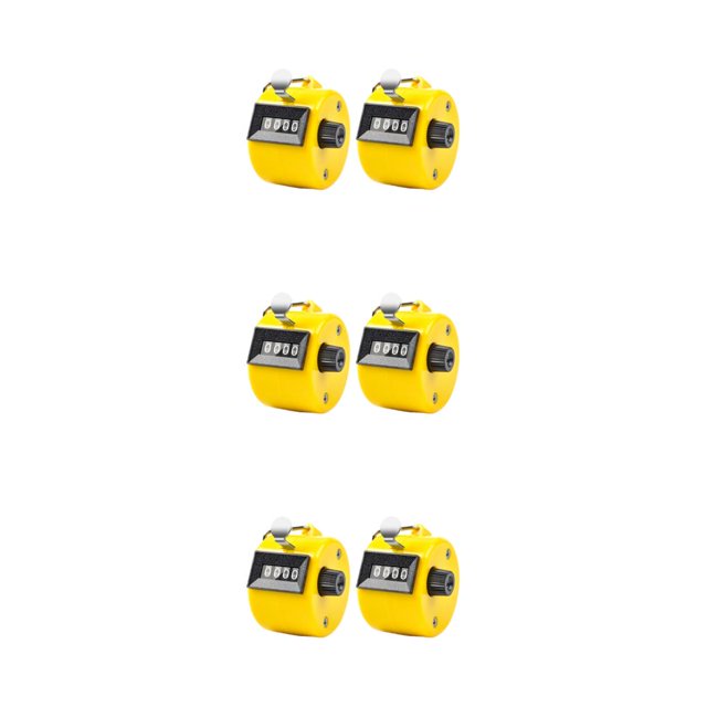 relayinert 2x Unisex Manual Counting Tally With Clear Accurate Scale For Easy Materials Yellow 3Set