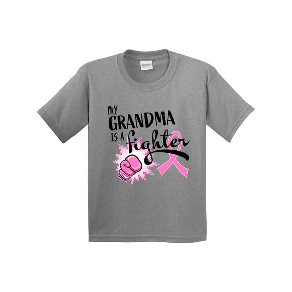 Inktastic My Grandma is a Fighter Breast Cancer Awareness Youth T-Shirt