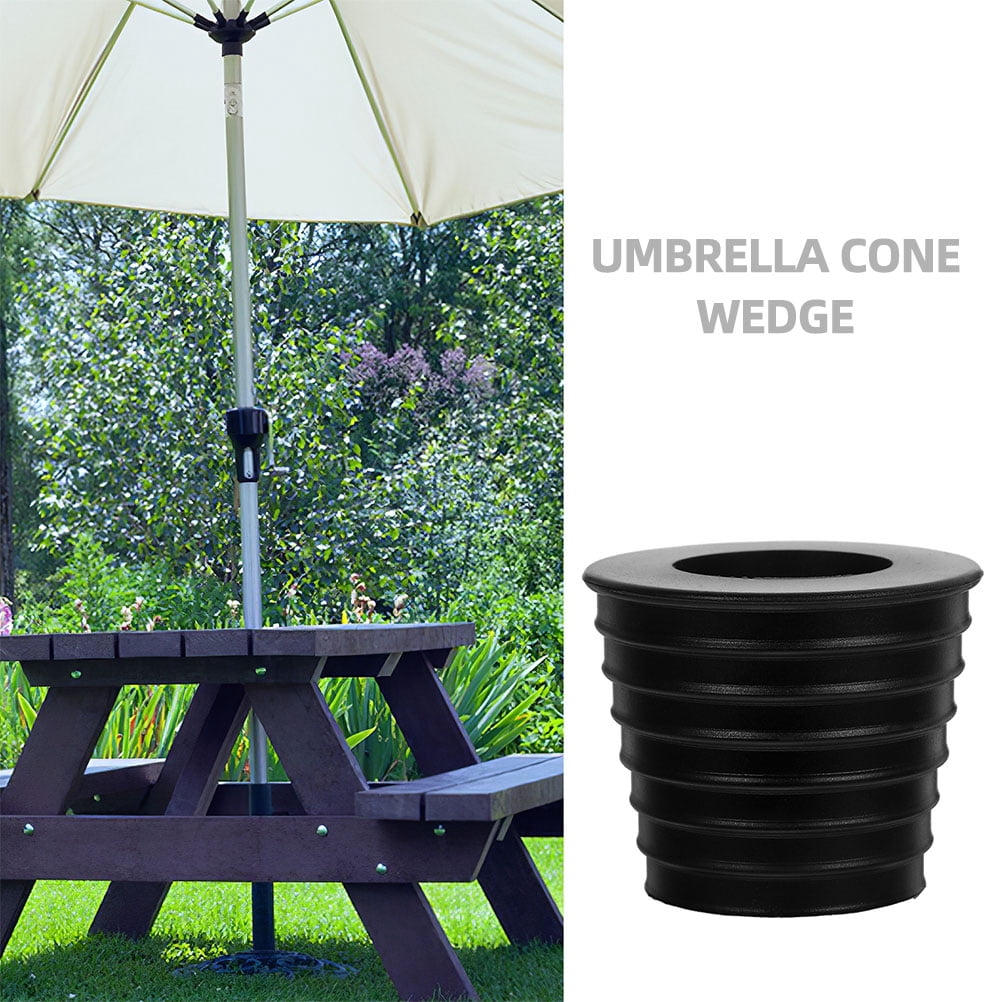 cone wedge for patio umbrella DGQ Umbrella Plug fits umbrella poles up to 1.5" Made from soft yet durable silicone IMIKEYA 2Sets Black Patio Umbrella