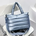 thumbnail image 3 of duhgbne tote bag for women quilted handbag lightweight winter down cotton padded shoulder bag down padding, 3 of 5