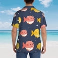 thumbnail image 6 of Bixox Men's Hawaiian Shirts Men's Cute Puffer Fish Print Short-Sleeve Shirt-X-Large, 6 of 8