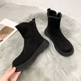 thumbnail image 7 of Fesfesfes Womens Winter Ankle Boots Ladies Warm Flats Lined Booties Thickening Shoes Zip Flat Sneakers Outdoor Booties 6.5(38), 7 of 7