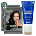 thumbnail image 2 of (6 pack) Herbishh Hair Dye Shampoo Black Color 3-in-1 Travel Pack (30ml x2) + Hair Color Skin Protector Barrier Cream, 1pc – Shampoo Hair Color with 100% Gray Coverage & Long Lasting Color, for Women & Men, 2 of 8